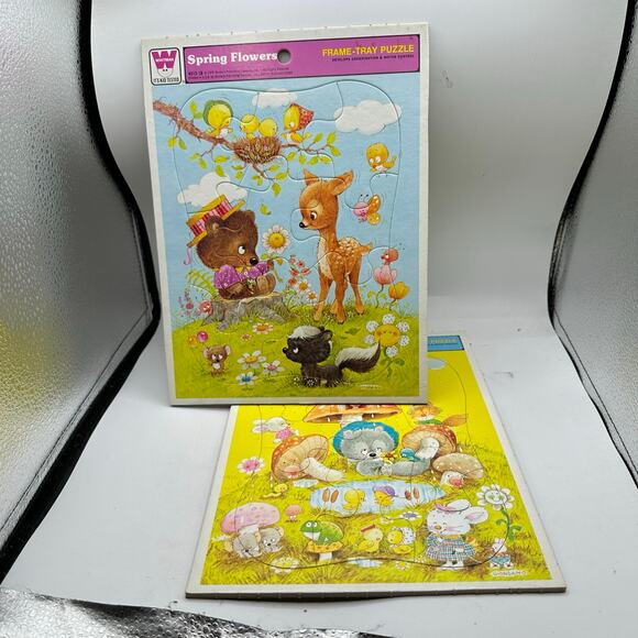 Vintage Kitschy Animal Tray Puzzles - Picture 2 of 5